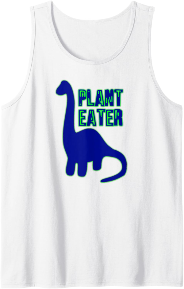 Plant Eater Vegan Dinosaur Vegan Activism Tank Top - Image 2